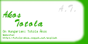 akos totola business card